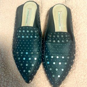 Kristin Cavallari Chinese Laundry Black Studded Slides